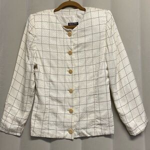 Giorgio Armani Black Label Women’s Blazer Jacket Size US 10 100% Silk Luxury